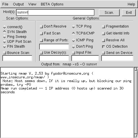 portsentry funciona
en el host barrido