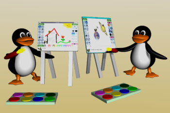 [tux 
painting]